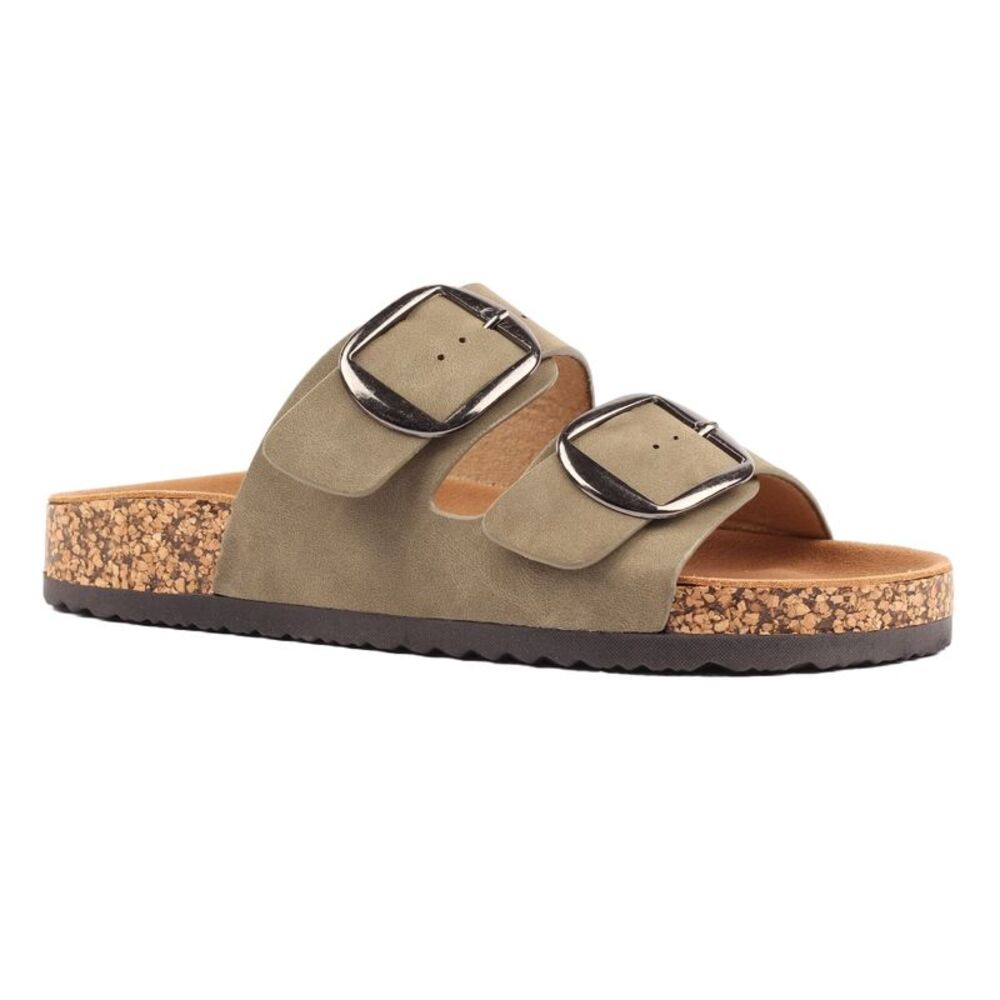 Lunar Womens/Ladies Rondo Leather Sandals / Green